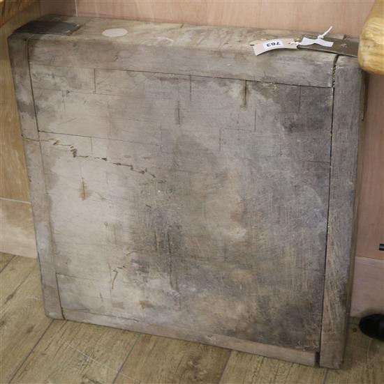 A butchers block W.62cm